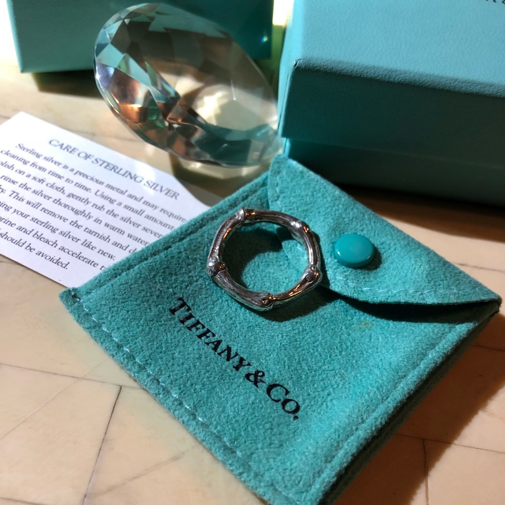 Authentic Tiffany & Co. Bamboo Ring - size 8.5
